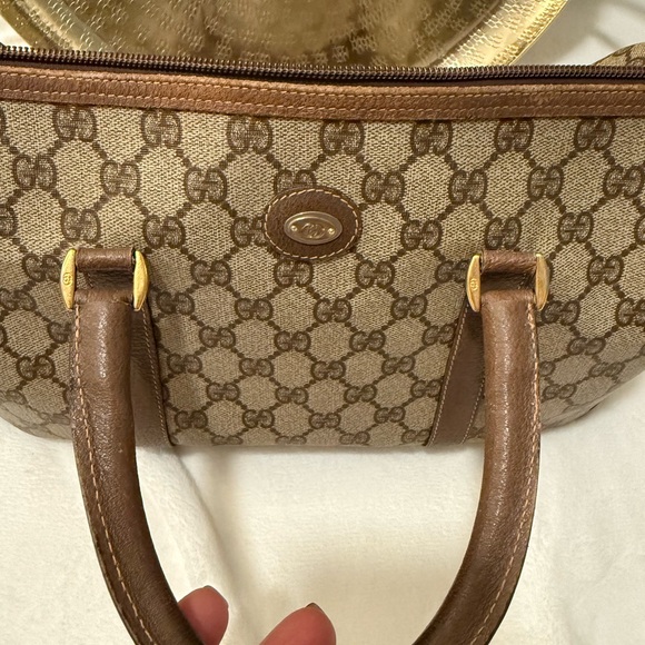 Gucci Brown Satchel with Iconic GG Monogram - Picture 13 of 15